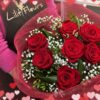 Bouquet de fleurs Saint-Valentin - Roses-rouges-je-t-Je t aime - Lilit Fleurs -livraison Bruxelles 2026 Bouquet de fleurs Saint-Valentin Roses