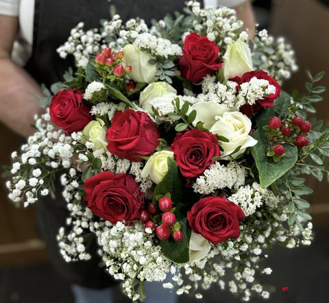 Bouquet de fleurs roses