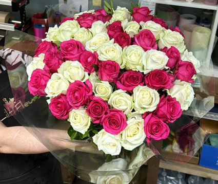 Bouquet de fleurs roses